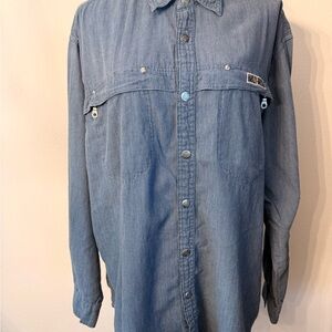 Harley-Davidson Chambray Denim Snap Button Shirt